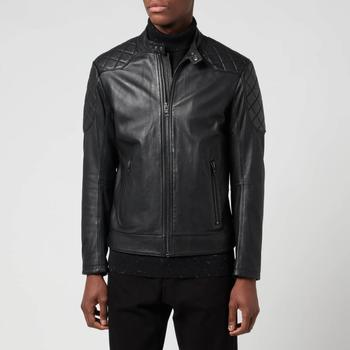 商品Hugo Boss | BOSS Orange Men's Jador Leather Jacket - Black,商家The Hut,价格¥3062图片