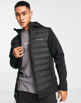 Columbia | Columbia Out-Shield insulated hybrid hooded puffer jacket in black商品图片,