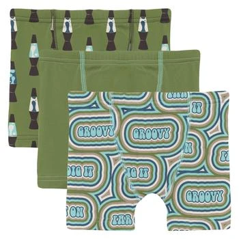 KicKee Pants | Print Boxer Briefs Set of 3 (Little Kids/Big Kids) 独家减免邮费