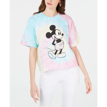 Disney | Juniors' Cotton Mickey Mouse Tie-Dyed T-Shirt商品图片,6折