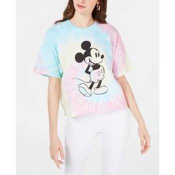 推荐Juniors' Cotton Mickey Mouse Tie-Dyed T-Shirt商品