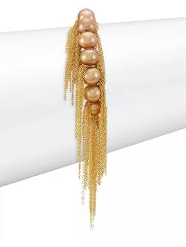 Samira 13 | Goldtone & Freshwater Pearl Stretch Bracelet,商家Saks Fifth Avenue,价格¥4845