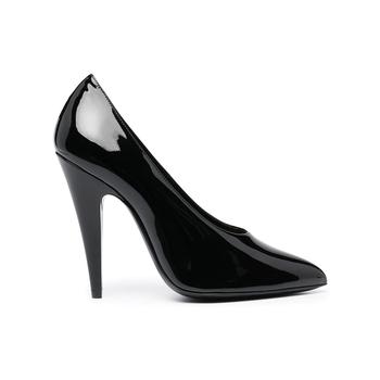 ysl高跟鞋价格, Yves Saint Laurent | Saint Laurent Cone Heel Leather Pumps商品图片 6.5折