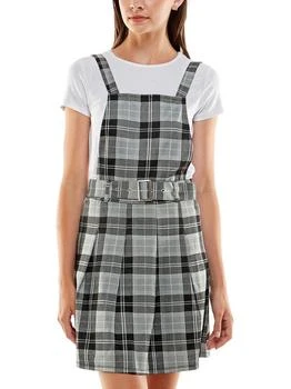 Planet Gold | Juniors Womens Woven Plaid Two Piece Dress 5.1折