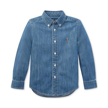 ralph lauren sport, Ralph Lauren | Toddler Boys Cotton Chambray Sport Shirt商品图片 