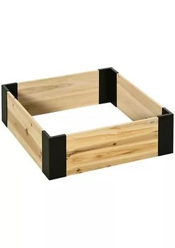 Outsunny | 31" x 31" Raised Garden Bed with Metal Corner Bracket No Installation Tools Required Planter Box for Growing Vegetables Flowers Fruits Herbs and Succulents,商家Belk,价格¥747