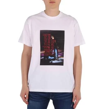 推荐Men's Optic White Photo Print Cotton T-Shirt商品