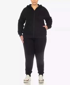 White Mark | Plus Size Fleece Lined 2 Pc Tracksuit Set,商家Macy's,价格¥441