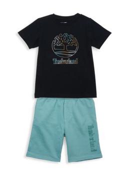 Timberland | Little Boy's 2-Piece Logo T-Shirt & Shorts Set商品图片,4.5折