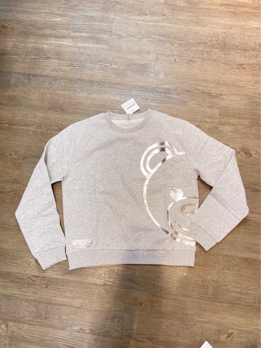 时尚莫斯奇诺卫衣男装, Moschino | MOSCHINO 男士灰色棉质圆领卫衣 1718-9013-489商品图片 独家减免邮费