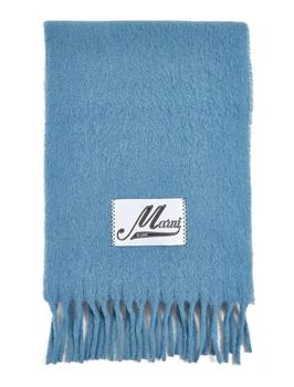 Marni | Marni Logo Patch Fringed-Edge Scarf,商家Cettire,价格¥1896