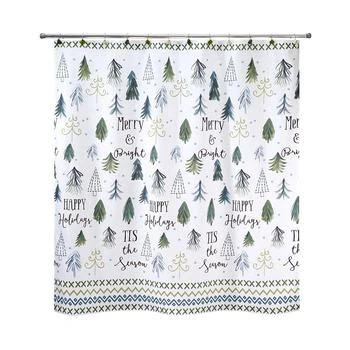 Avanti | Christmas Trees Holiday Printed Shower Curtain, 72" x 72",商家Macy's,价格¥270