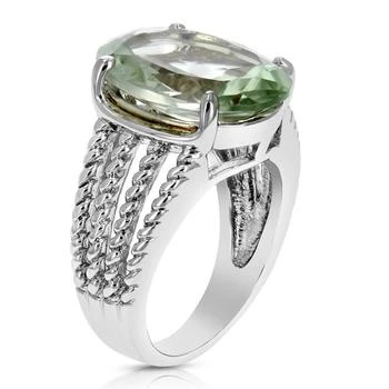 Vir Jewels | 5.50 cttw Green Amethyst Prasiolite Ring Brass With Rhodium Oval Shape,商家Verishop,价格¥494