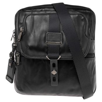 product TUMI Black Leather Alpha Bravo Arnold Expandable Messenger Bag image