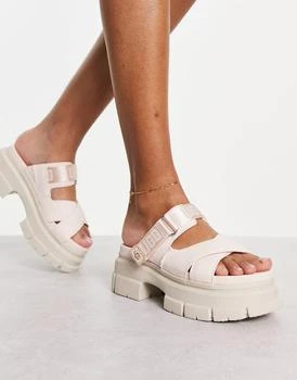推荐UGG Ashton Slide leather sandals in pale pink商品