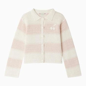 Bonpoint | Faro powder pink striped cotton cardigan,商家The Double F,价格¥1509