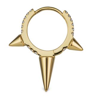 推荐Triple Long Spike Diamond Eternity Hoop Earring (9.5mm)商品