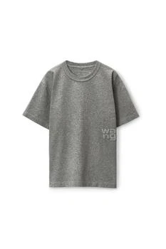 Alexander Wang | Puff Logo Tee In Glitter Jersey 7折×额外9.5折, 额外九五折