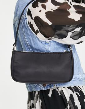 asos腋下包, ASOS | ASOS DESIGN slim 90s shoulder bag in black nylon商品图片 5折