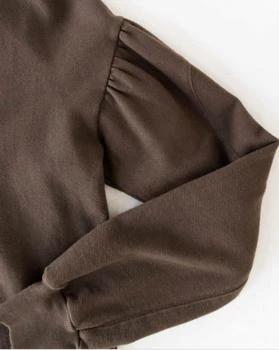 Monrow | Shirred Sleeve Sweatshirt In Cocoa,商家Premium Outlets,价格¥611