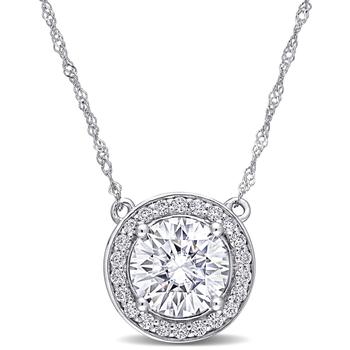 Julianna B | 10k White Gold Moissanite Necklace商品图片,5.9折