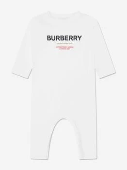 Burberry | Baby Azari Long Sleeve Romper In White 额外8折, 额外八折