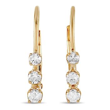 商品LB Exclusive | 14K Yellow Gold 0.25ct Diamond Earrings,商家Jomashop,价格¥3118图片