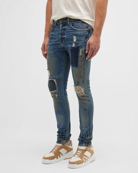 商品Men's Windsor Washed Repair Jeans - Noir Collection图片