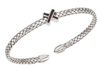商品Alisa Women's Sterling Silver & Black Enamel Bracelet图片