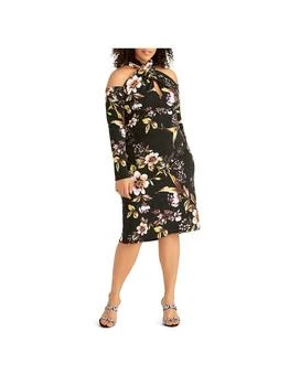 RACHEL Rachel Roy | Plus Womens Sparkle Floral Halter Dress 2.2折