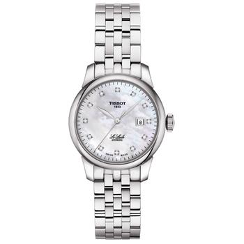 天梭力洛克, Tissot | Women's Swiss Automatic Le Locle Diamond-Accent Stainless Steel Bracelet Watch 29mm商品图片 