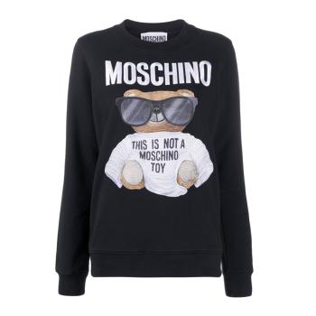 Moschino | MOSCHINO 女士黑色棉质卫衣 EV1708-5527-1555商品图片,满$100享9.5折, 满折