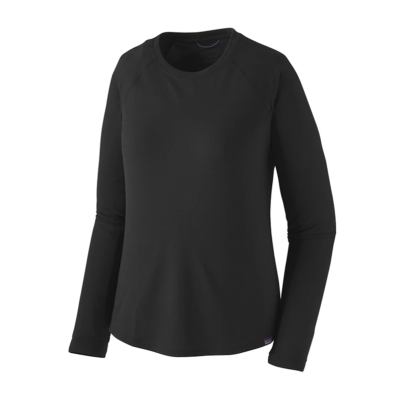 推荐巴塔哥尼亚 23年新款 女士黑色再生聚纤混纺长袖T恤上衣商品