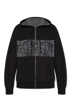 Versace | Versace Barocco Jacquard Zip-Up Knitted Hoodie 7.6折, 独家减免邮费