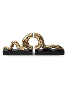 商品L'Objet | Snakes 24K Goldtone Bookends Set,商家Saks Fifth Avenue,价格¥7120图片