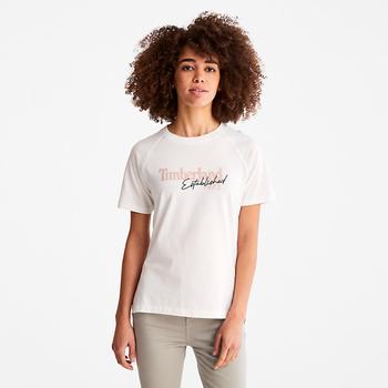 Timberland | Raglan-sleeve Logo T-Shirt for Women in White商品图片,4.9折