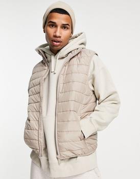 product New Look funnel neck puffer gilet in stone image
