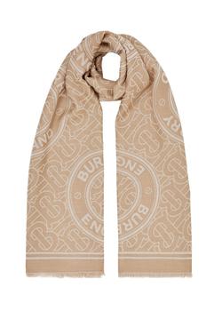 burberry围巾, Burberry | Lightweight logo graphic cashmere jacquard scarf商品图片 