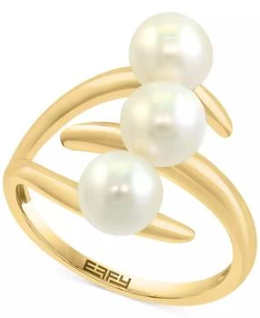 Effy | EFFY® Cultured Freshwater Pearl (6mm) Triple Row Statement Ring,商家Macy's,价格¥9804