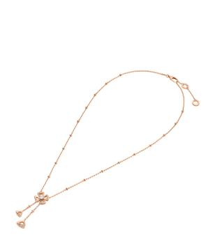 美国bvlgari项链, BVLGARI | Rose Gold and Diamond Fiorever Necklace商品图片 