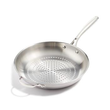 Martha Stewart | BBQ Stainless Steel Grill Perforated Frying Pan, Created for Macy's商品图片,4.9折