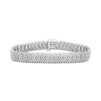 Macy's | Diamond Chevron Bracelet (3 ct. t.w.) in Sterling Silver,商家Macy's,价格¥10157