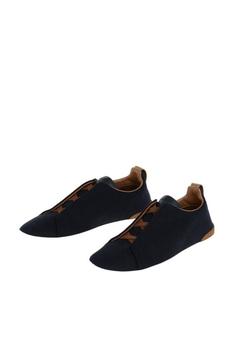 更多zegna鞋, Zegna | Ermenegildo Zegna Men's  Blue Other Materials Sneakers商品图片 8.6折