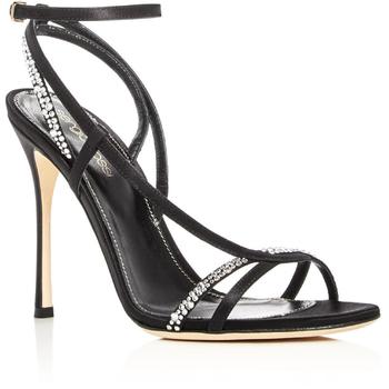 Sergio Rossi | Sergio Rossi Womens Satin Ankle Strap Heels商品图片,2.2折×额外9折, 独家减免邮费, 额外九折