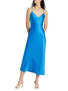L'Agence | Seridine Satin Silk Midi Slip Dress,商家Saks OFF 5TH,价格¥1828