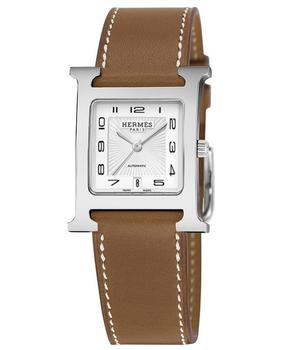 推荐Hermes H Hour Automatic 26mm Black Leather Women's Watch 034631WW00商品