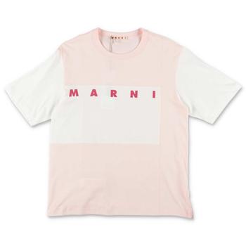 推荐Marni T-shirt Rosa Con Pannelli A Contrasto In Jersey Di Cotone商品