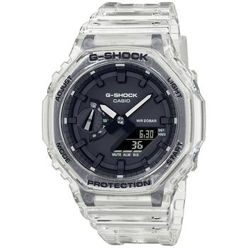 G-Shock | Men's Analog-Digital Clear Resin Strap Watch 45.4mm GA2100SKE-7A商品图片,