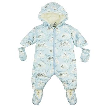 推荐Pale Blue Snowy Jungle Pattern Infant Snowsuit商品