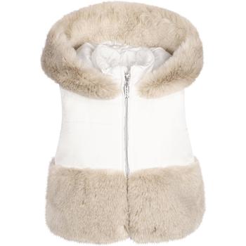 推荐Cream puffer gilet with faux fur detailing商品